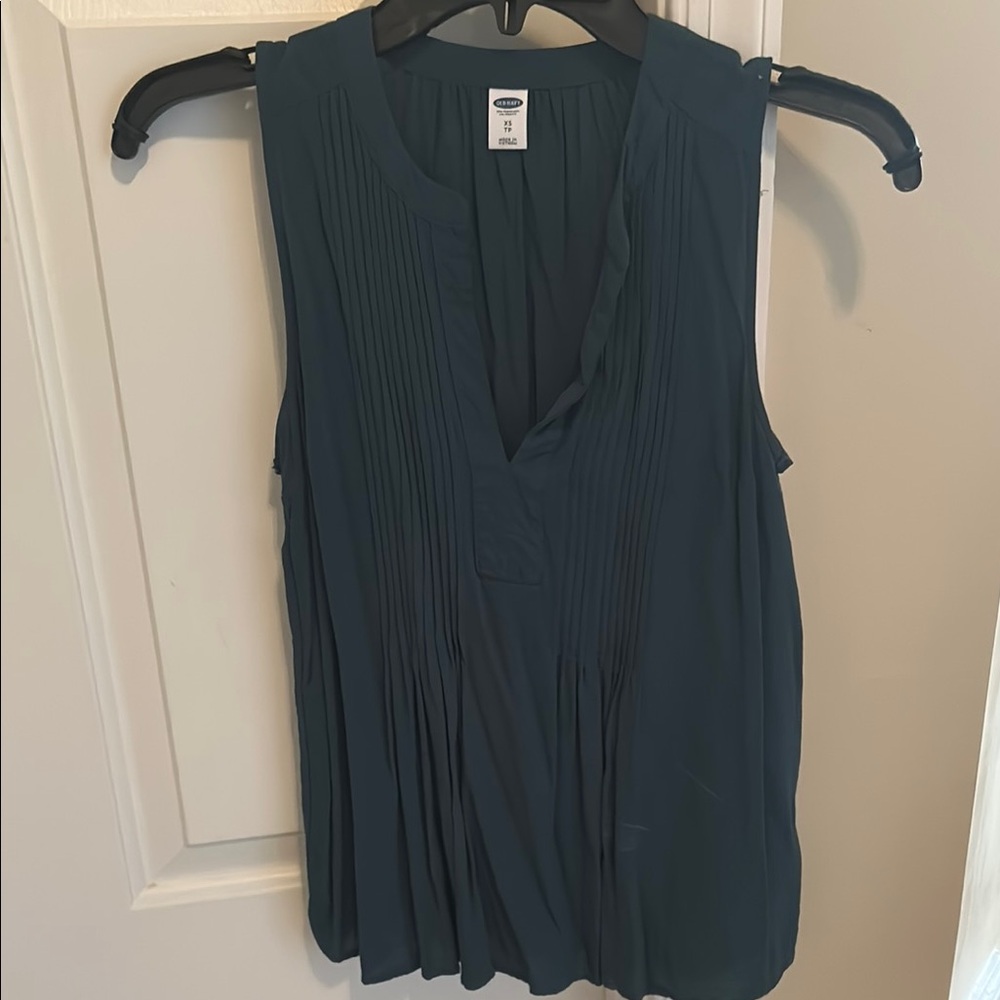 Old Navy Blue Soft Pleated Tank Top  Fit XS